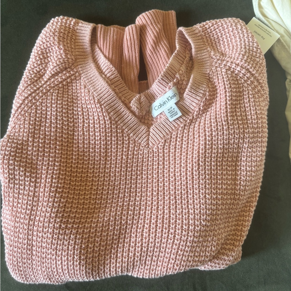 Calvin Klein Blush V-Neck Sweater